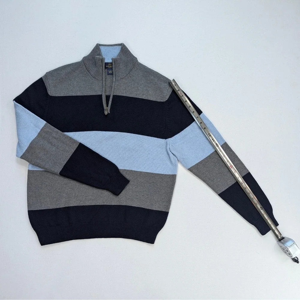 Brooks Brothers 346 Lambswool Quarter Zip Sweater L